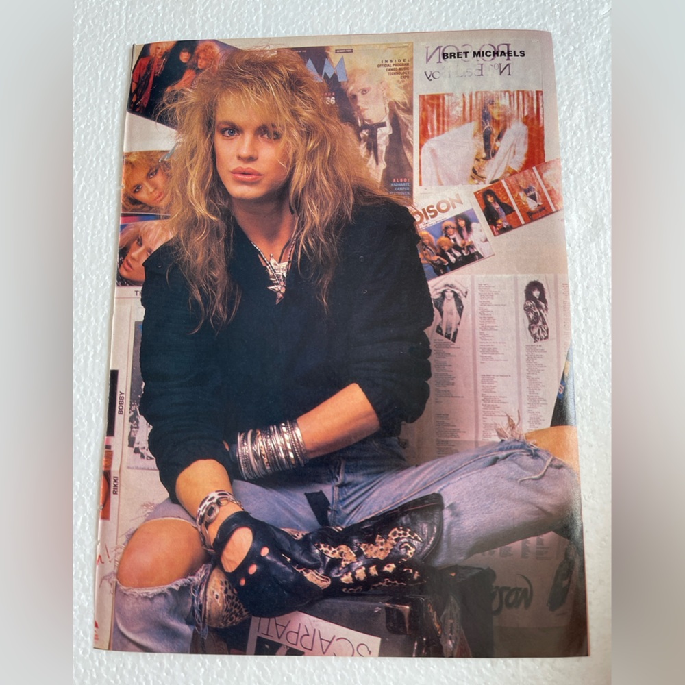 Vintage Poison Bret Michaels pinup